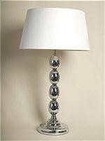 ALEXANDERS  56 CM CHROME EGG COLUMN LAMP